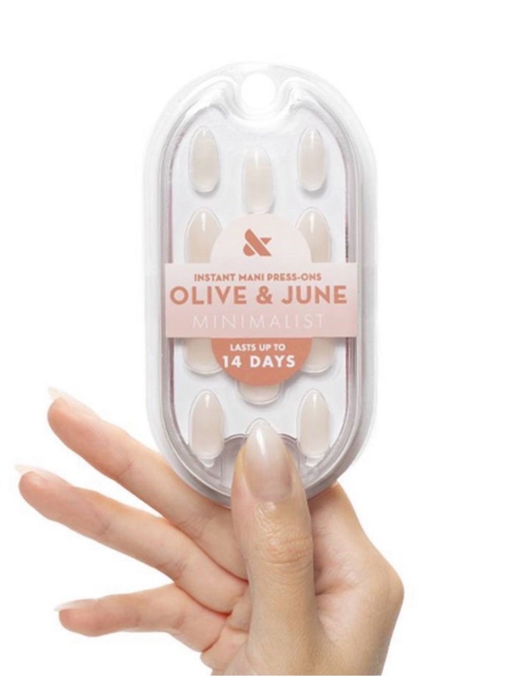 Olive & June Minimalist Instant Mani Press-On Nails Almond Medium Milky Gradient